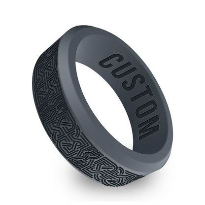 Celtic Knot Ring Personalized Silicone Beveled Ring