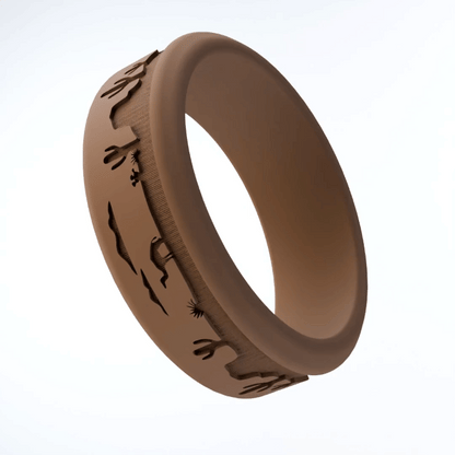 Desert Boho Personalized Silicone Beveled Ring