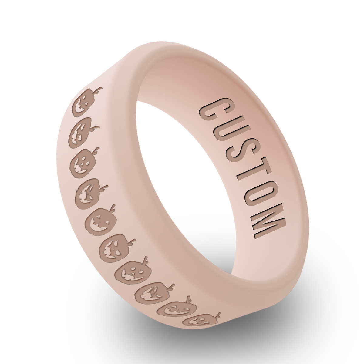 Halloween 1 Personalized Silicone Beveled Ring