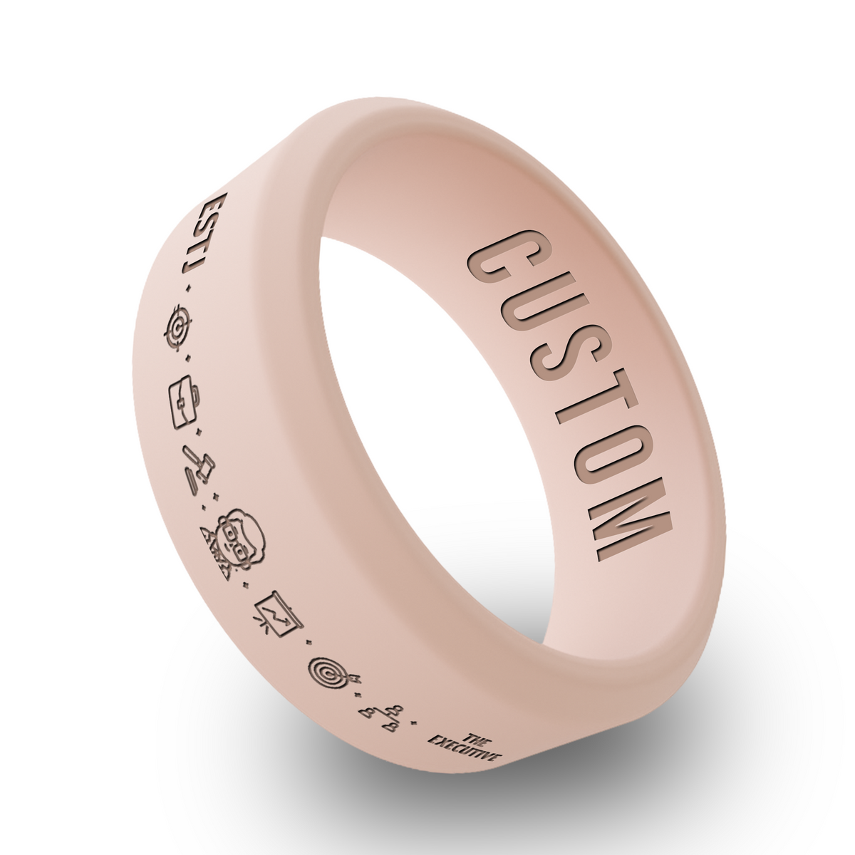 Personality Types Personalized Silicone Beveled Ring