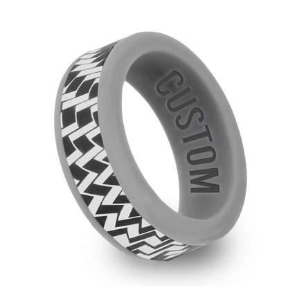 Carbon Patterned Personalized Silicone Ring
