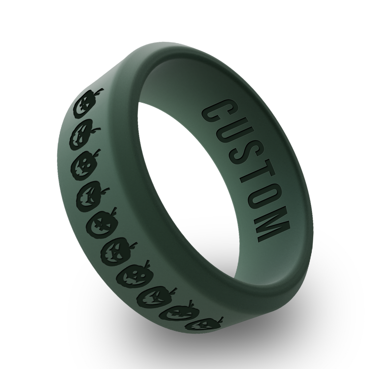 Halloween 1 Personalized Silicone Beveled Ring