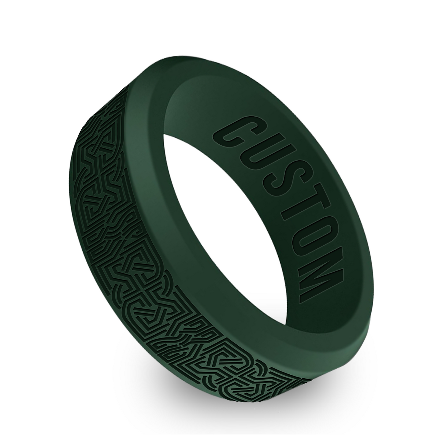 Celtic Knot Ring Personalized Silicone Beveled Ring