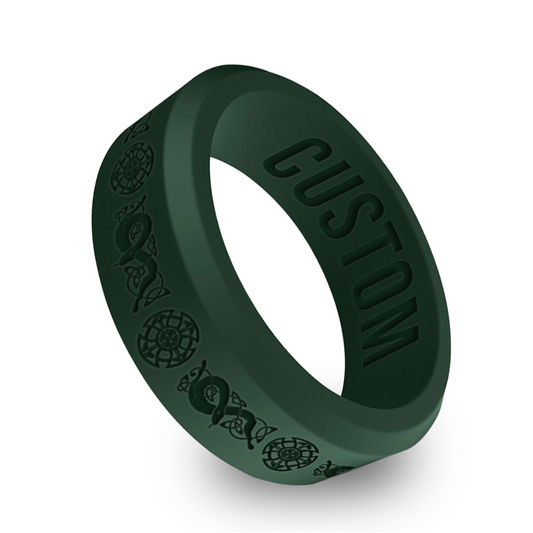Celtic Warrior Shield Personalized Silicone Beveled Ring