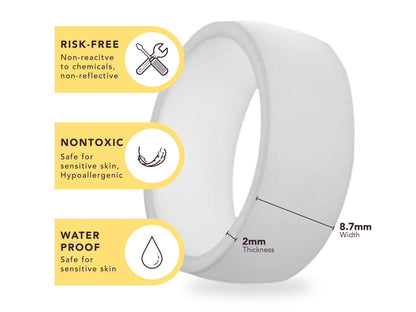 Personalized Broad Silicone Chunky Ring