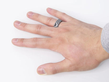 Carbon Patterned Personalized Silicone Ring