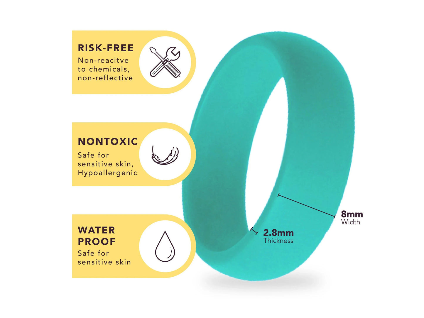 "You are Loved" Cancer 1 Neon Personalized Silicone Beveled Ring