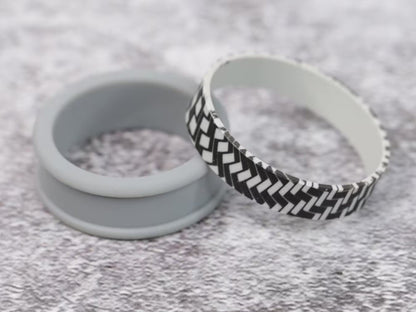 Carbon Patterned Personalized Silicone Ring