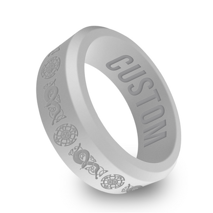 Celtic Warrior Shield Personalized Silicone Beveled Ring