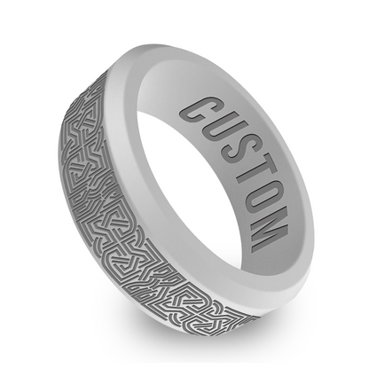Celtic Knot Ring Personalized Silicone Beveled Ring