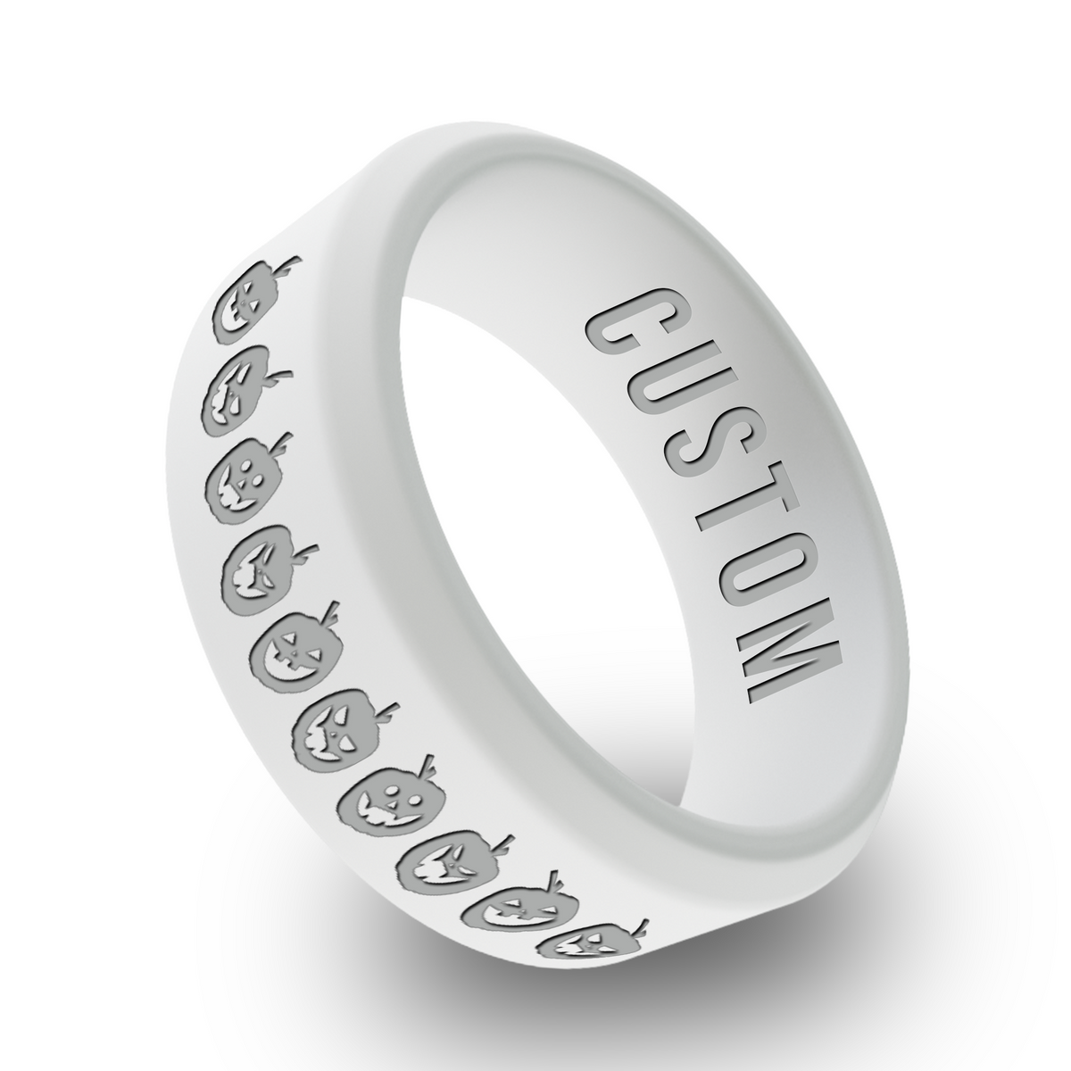 Halloween 1 Personalized Silicone Beveled Ring