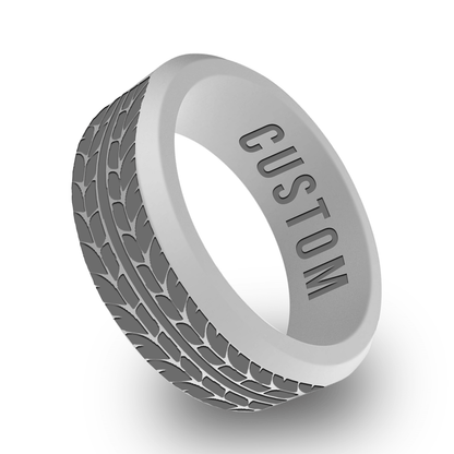 Car Tire Personalized Silicone Beveled Ring
