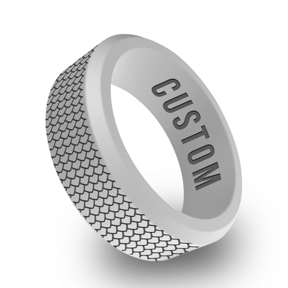 Dragon Scale Personalized Silicone Beveled Ring