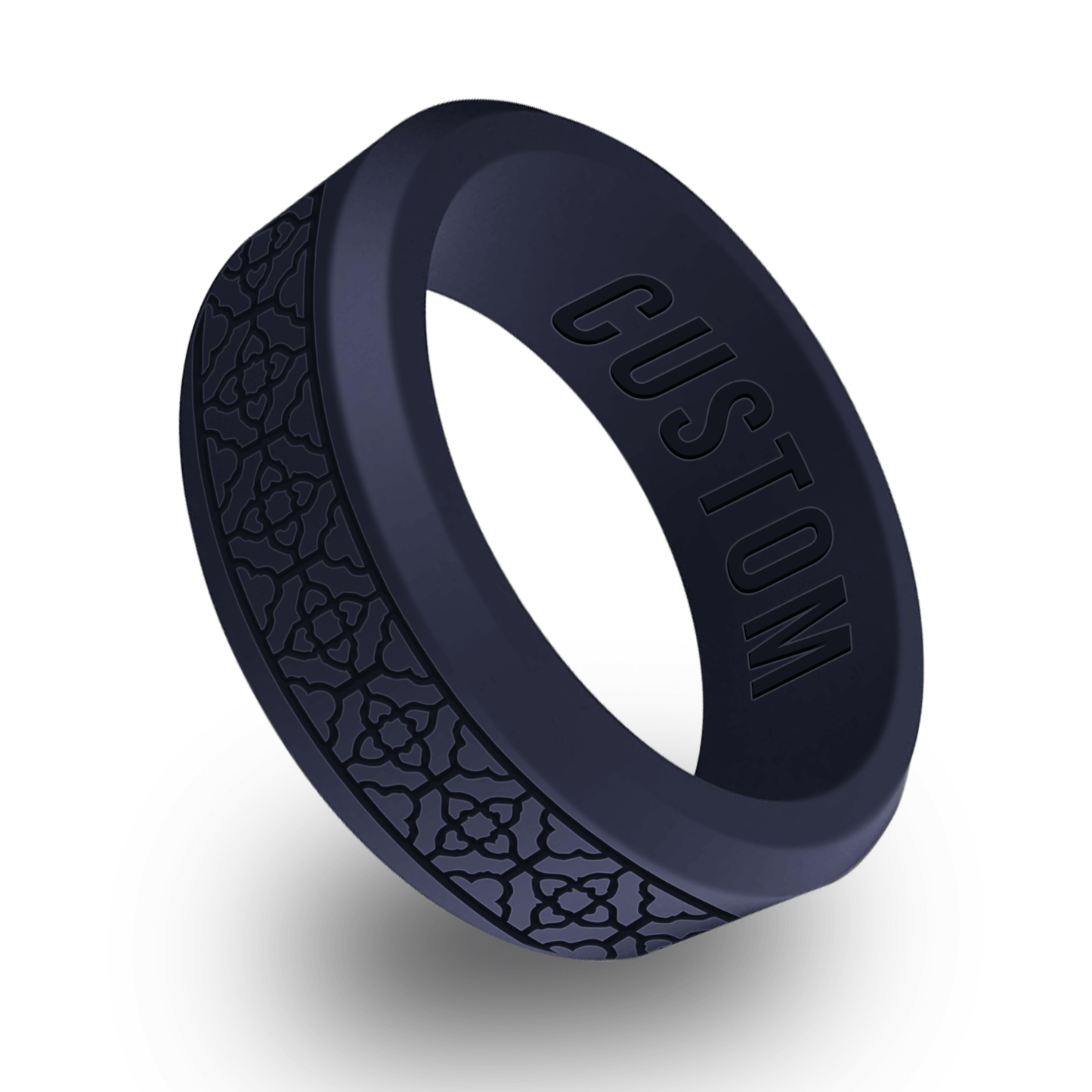 Celtic Lattice Personalized Silicone Beveled Ring