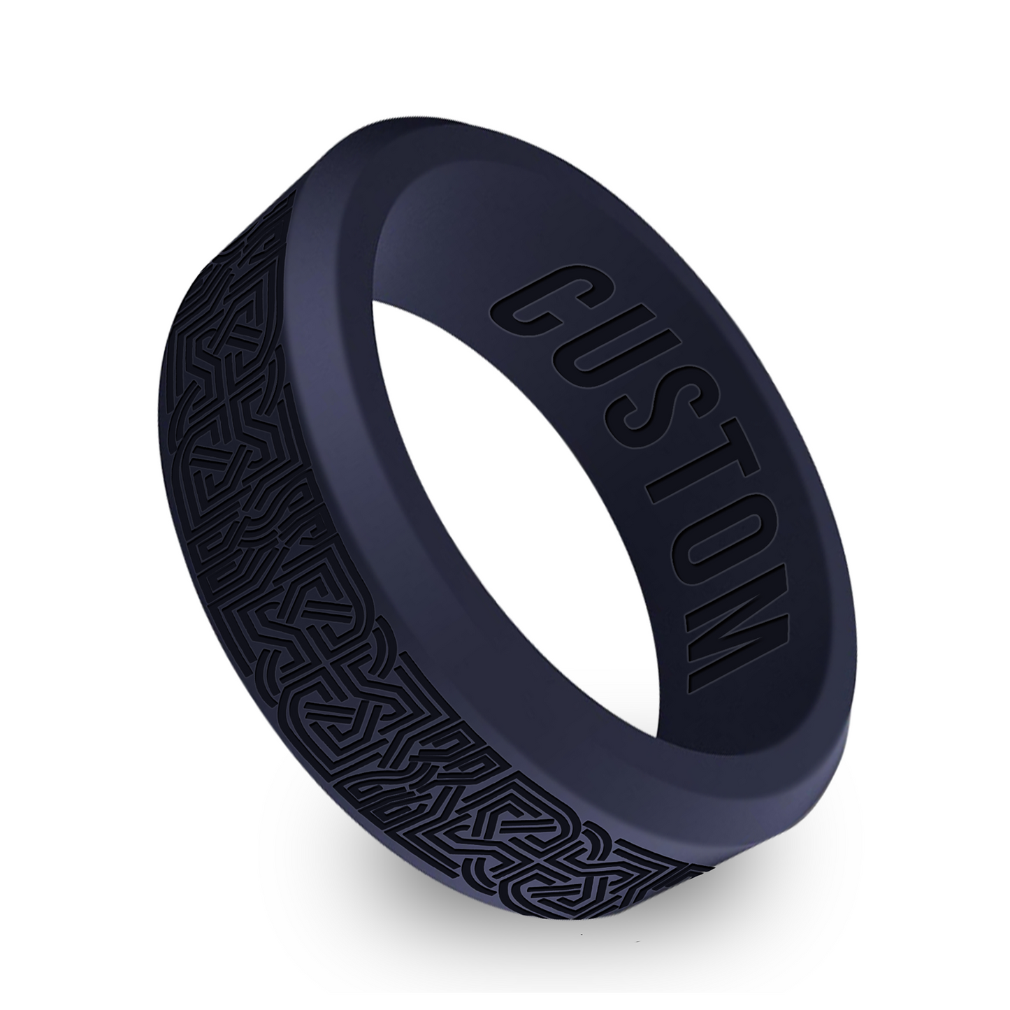 Celtic Knot Ring Personalized Silicone Beveled Ring