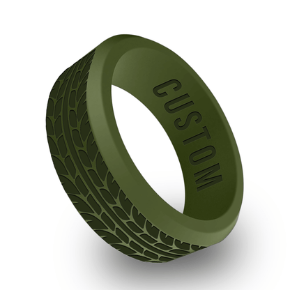Car Tire Personalized Silicone Beveled Ring