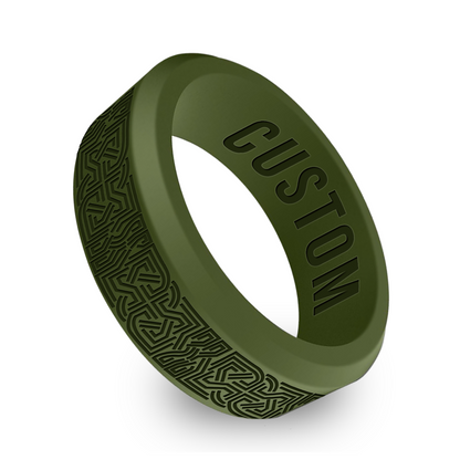 Celtic Knot Ring Personalized Silicone Beveled Ring