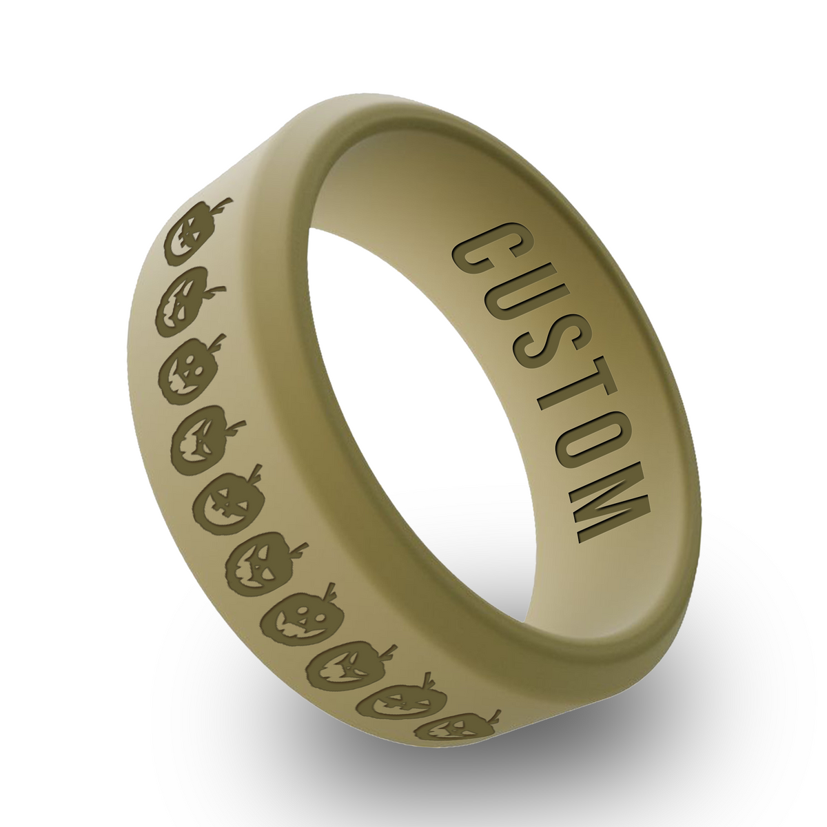 Halloween 1 Personalized Silicone Beveled Ring