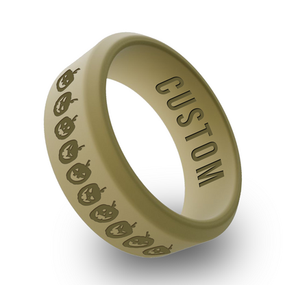 Halloween 1 Personalized Silicone Beveled Ring