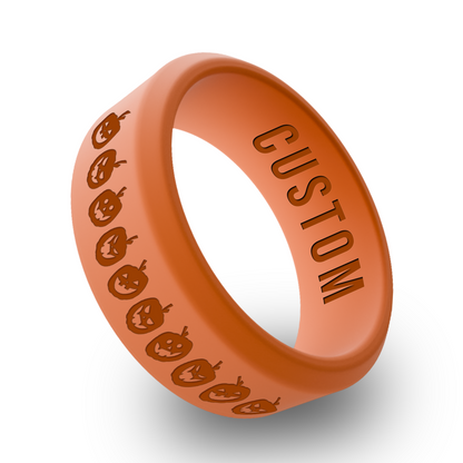 Halloween 1 Personalized Silicone Beveled Ring