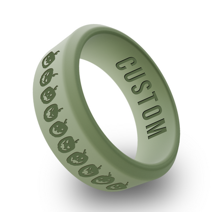 Halloween 1 Personalized Silicone Beveled Ring