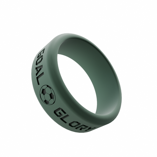 Goal Glory Personalized Silicone Beveled Ring For Soccer Fans