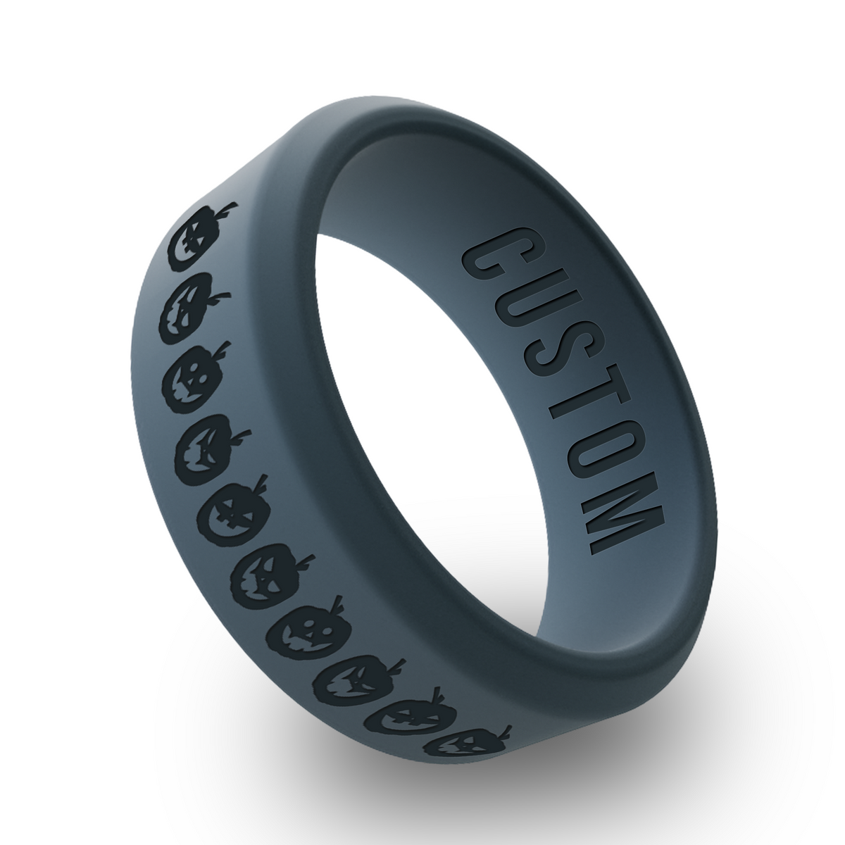 Halloween 1 Personalized Silicone Beveled Ring