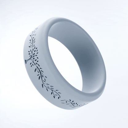 Tree of Life Personalized Silicone Beveled Ring